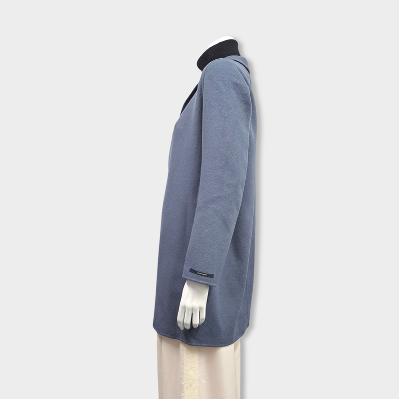 second-hand S MAX MARA blue wool coat