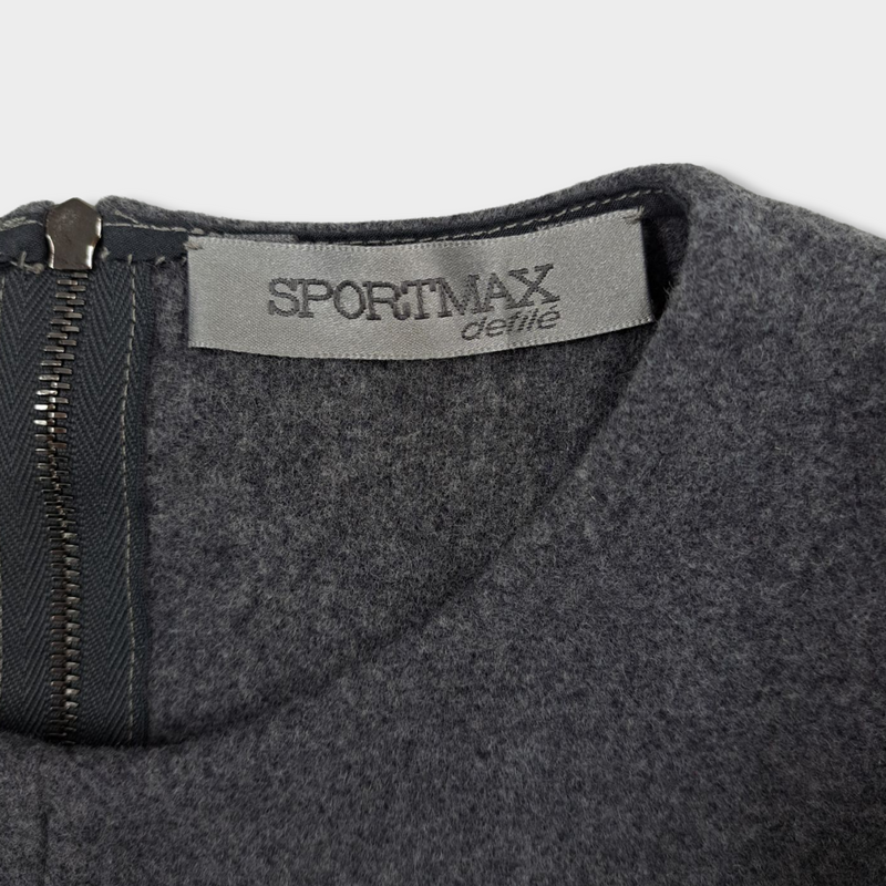 SPORTMAX grey wool top