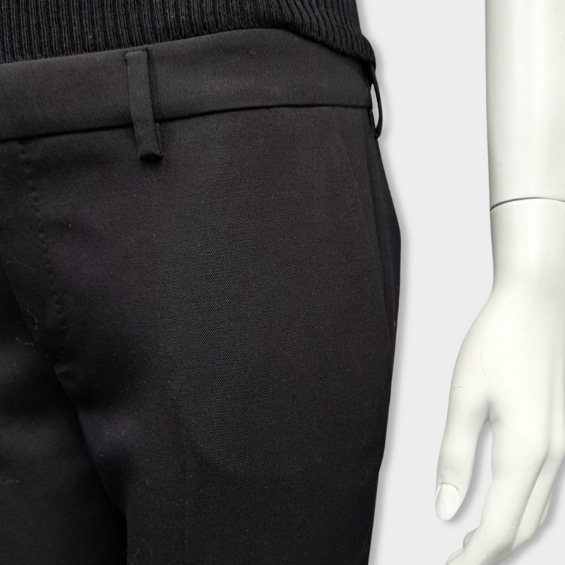 pre-loved SAINT LAURENT black wool trousers