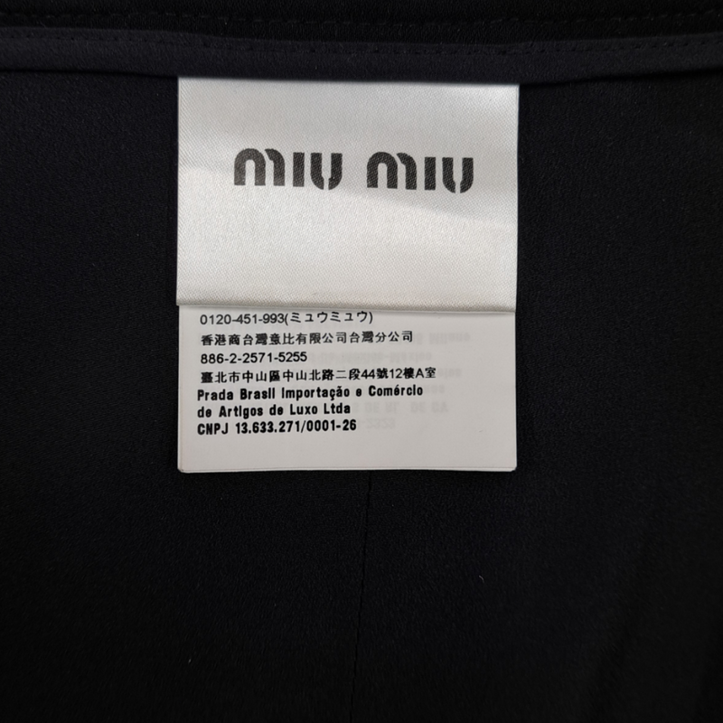 MIU MIU black skirt with bow detail