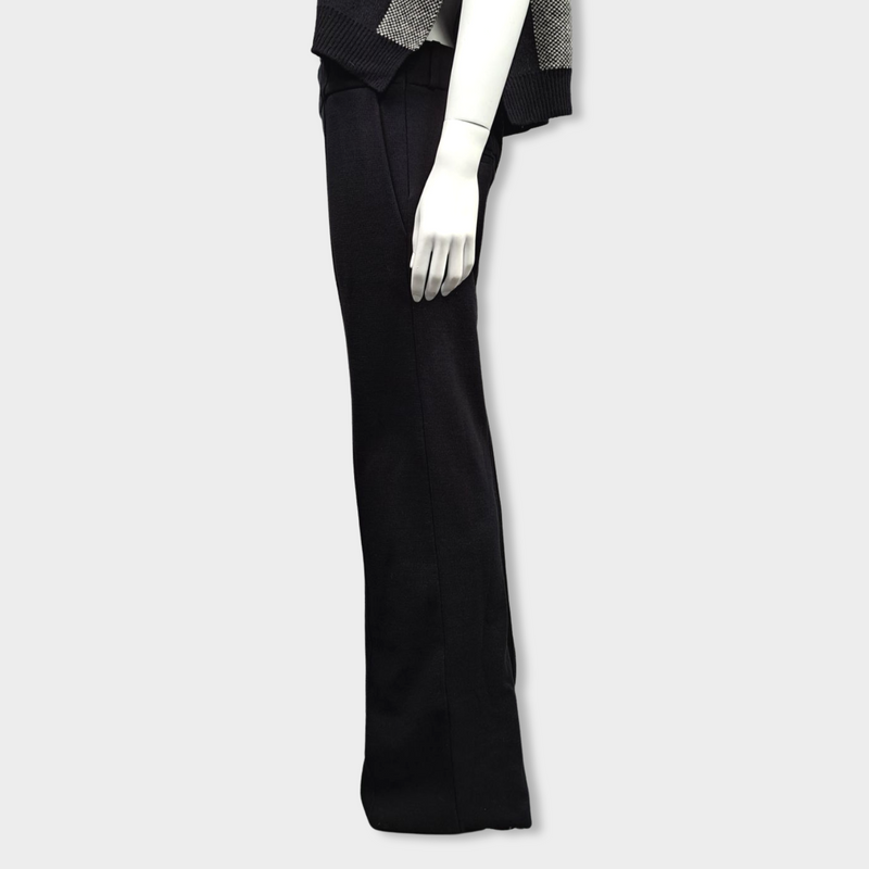 second-hand BALMAIN black cotton and silk trousers