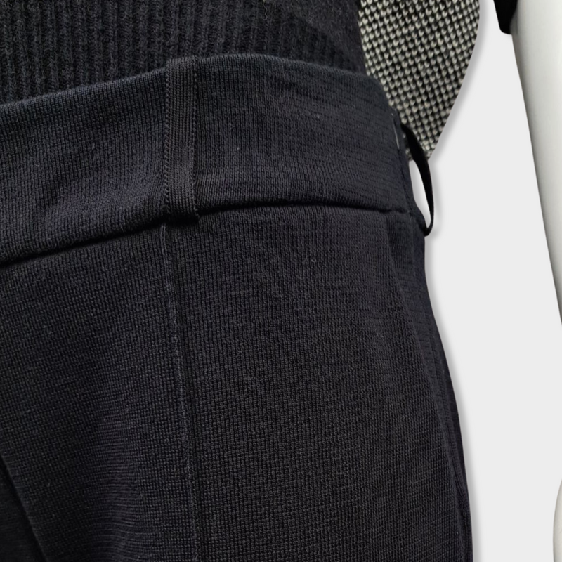 pre-loved BALMAIN black cotton and silk trousers