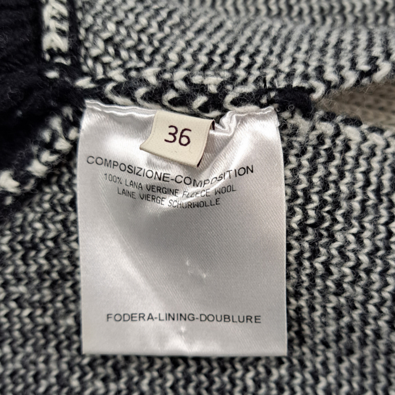 STELLA MCCARTNEY black and ecru wool jumper