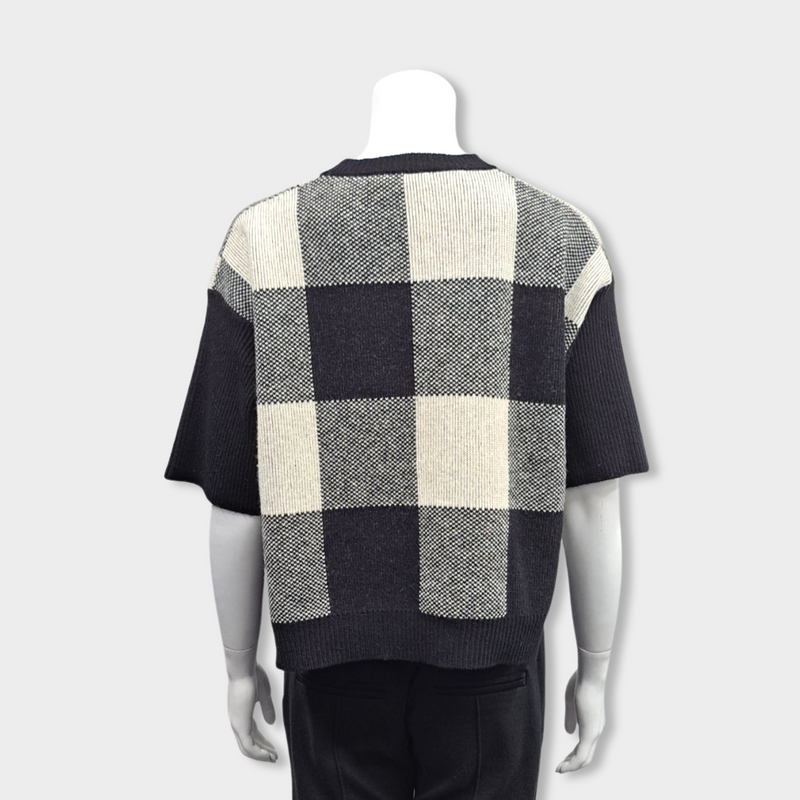 STELLA MCCARTNEY black and ecru wool jumper