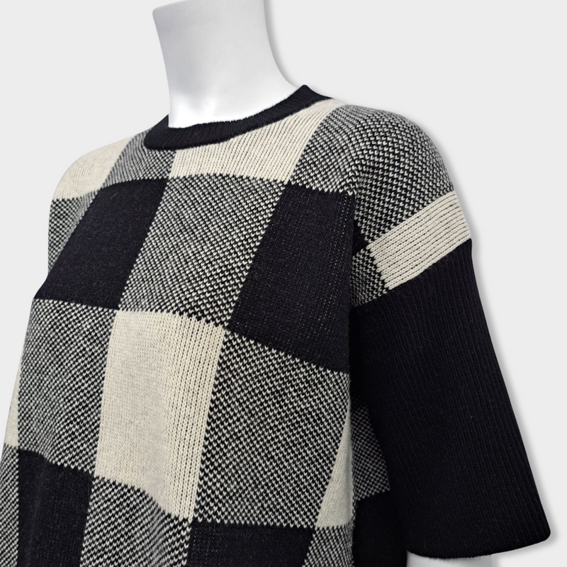 pre-loved STELLA MCCARTNEY black and ecru wool jumper