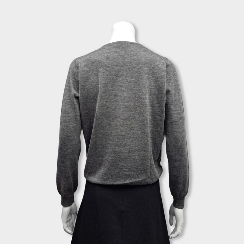 PRADA grey wool and silk cardigan