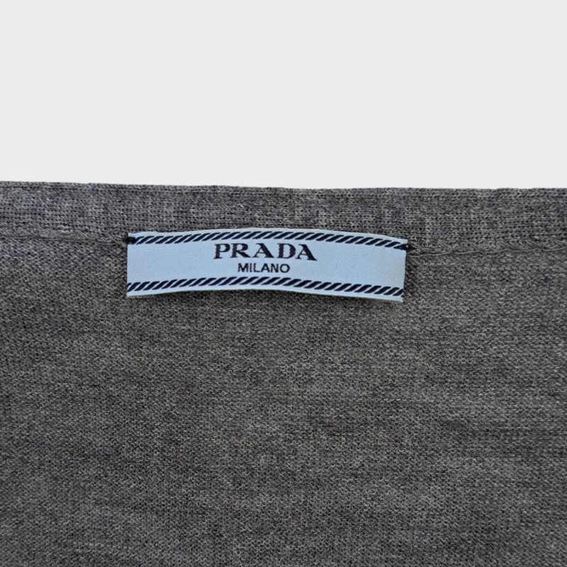 PRADA grey wool and silk cardigan