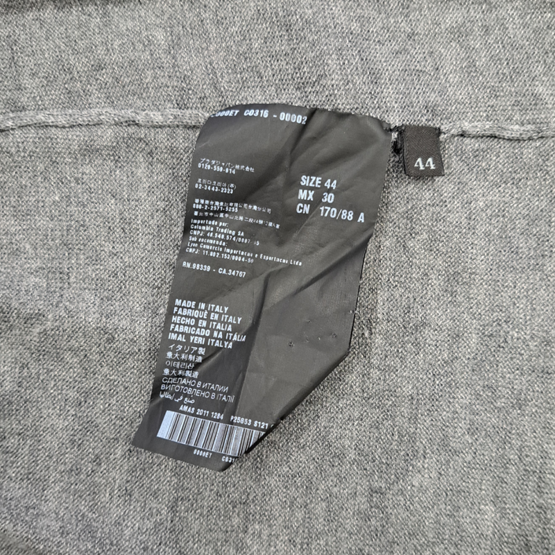 PRADA grey wool and silk cardigan