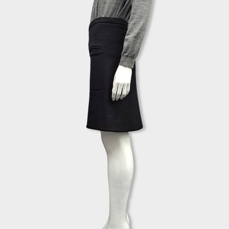 second-hand BALENCIAGA black wool skirt