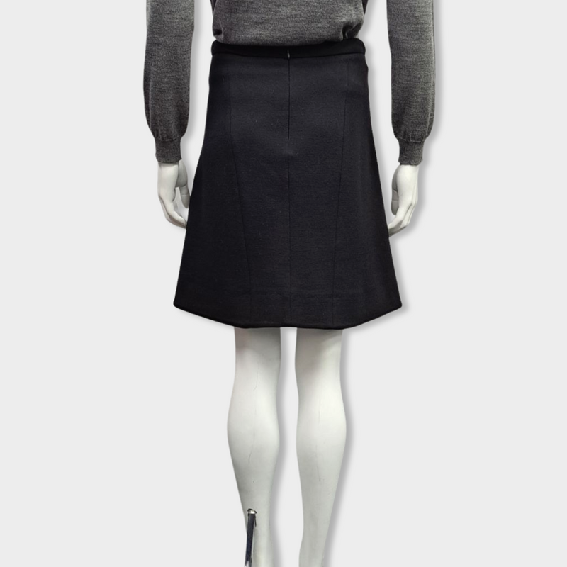 BALENCIAGA black wool skirt