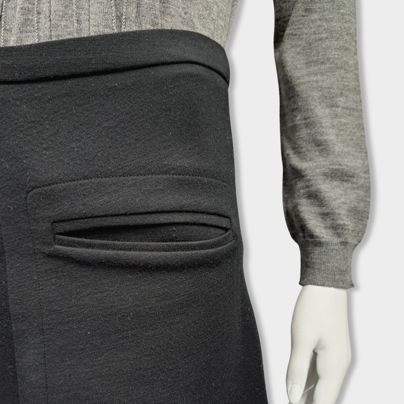 pre-loved BALENCIAGA black wool skirt