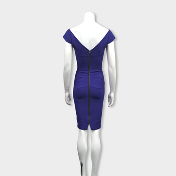 VICTORIA BECKHAM blue wool and silk dress – Loop Generation