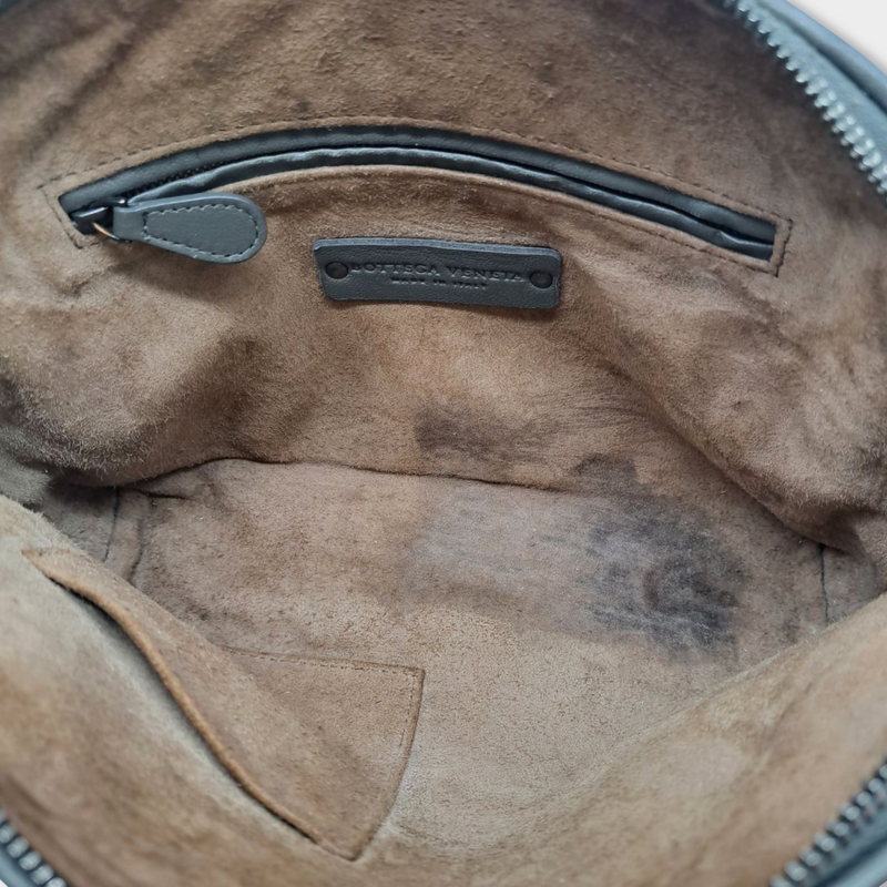 BOTTEGA VENETA grey leather handbag