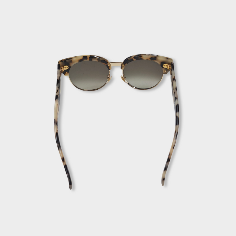GUCCI brown and cream tortoise shell sunglasses