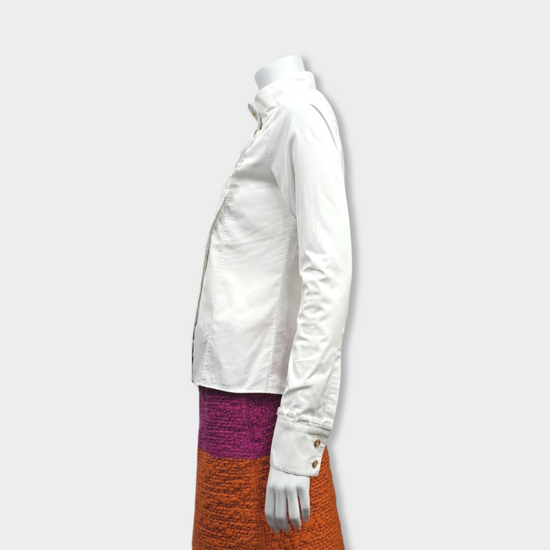 second-hand CHANEL white cotton shirt
