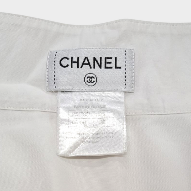 CHANEL white cotton shirt