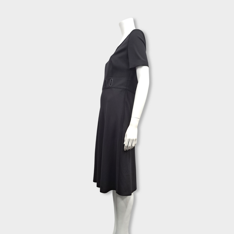 second-hand EMILIO PUCCI black wool and silk dress