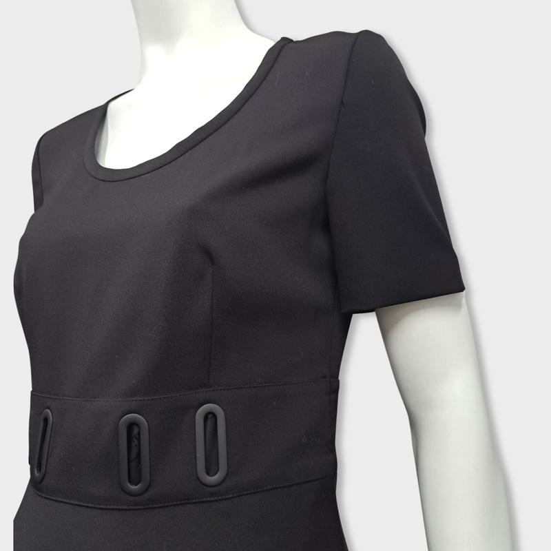 pre-loved EMILIO PUCCI black wool and silk dress