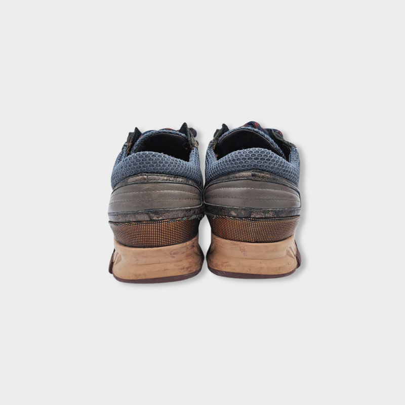 LANVIN taupe leather sneakers