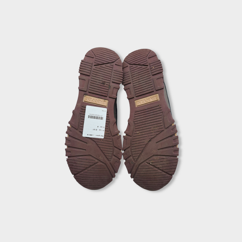 LANVIN taupe leather sneakers