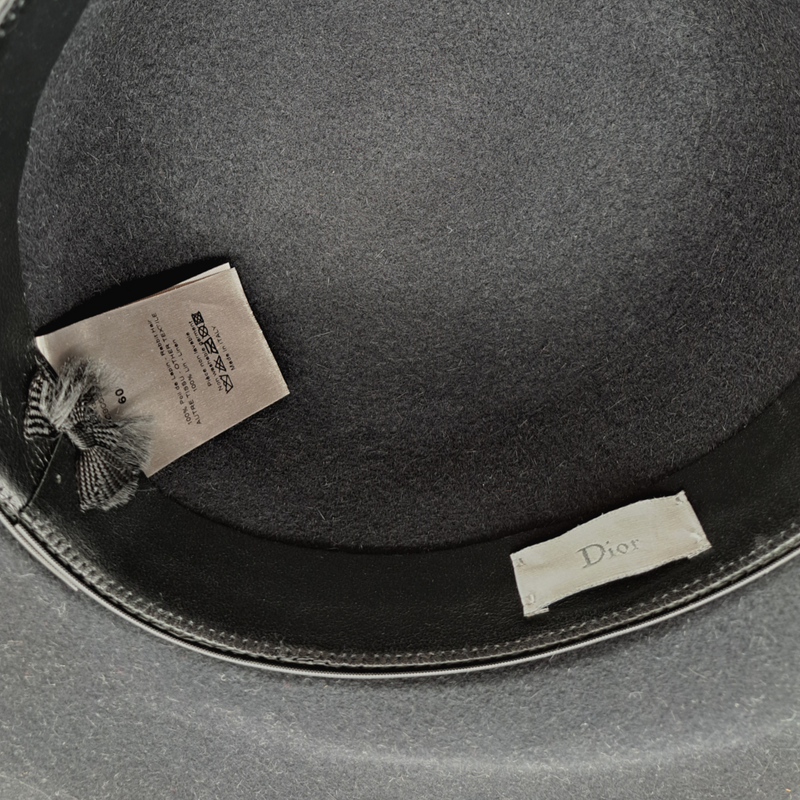 DIOR black rabbit hair hat | Size 60