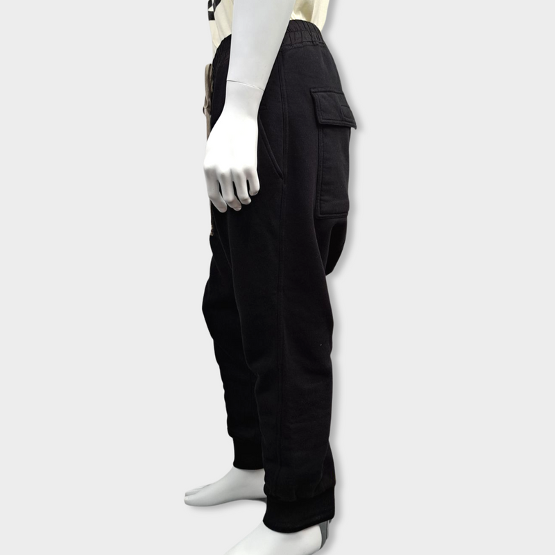 second-hand RICK OWENS black cotton joggers