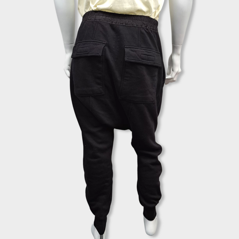 RICK OWENS black cotton joggers