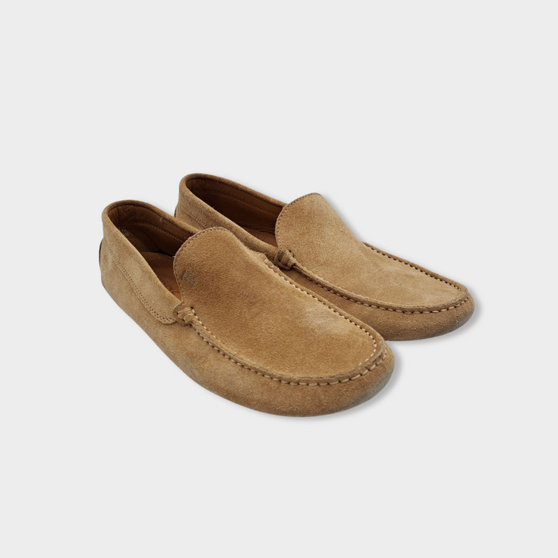 TOD'S beige suede loafers