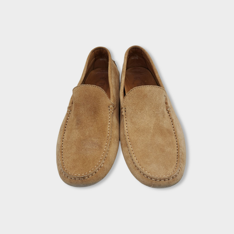 pre-loved TOD'S beige suede loafers