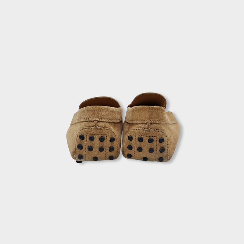 TOD'S beige suede loafers