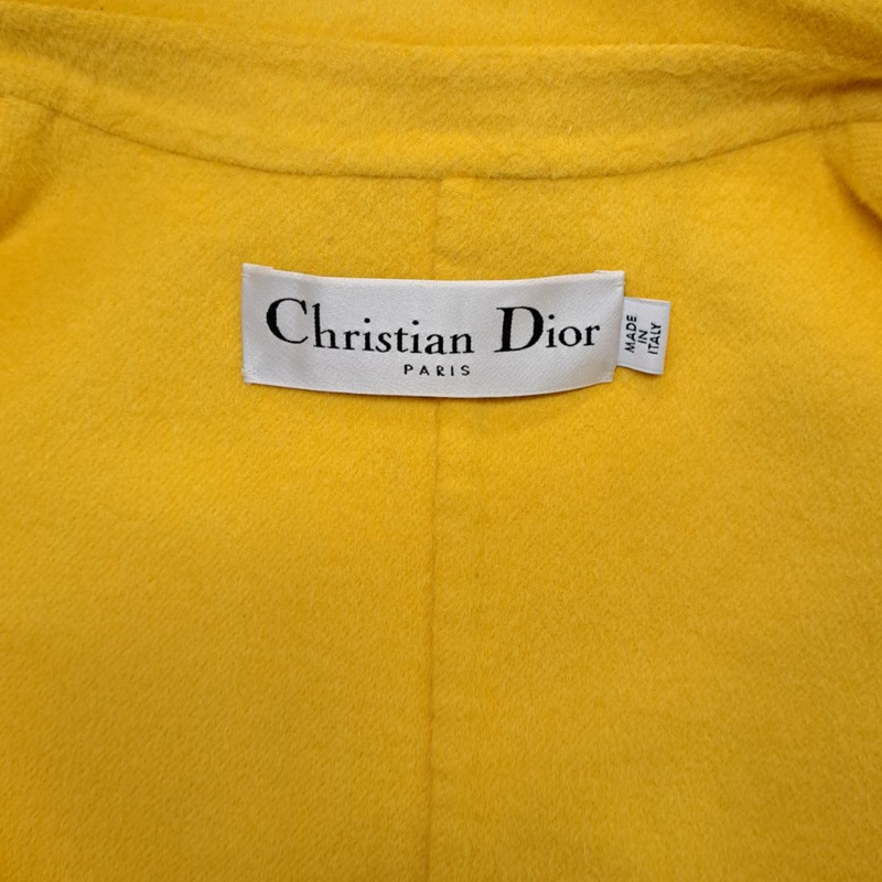 DIOR yellow wool and angora coat