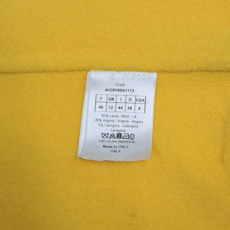 DIOR yellow wool and angora coat