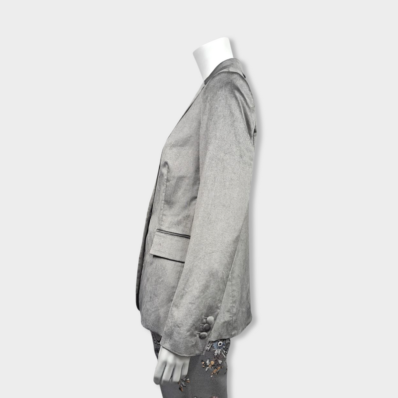 second-hand FRAME silver grey jacket