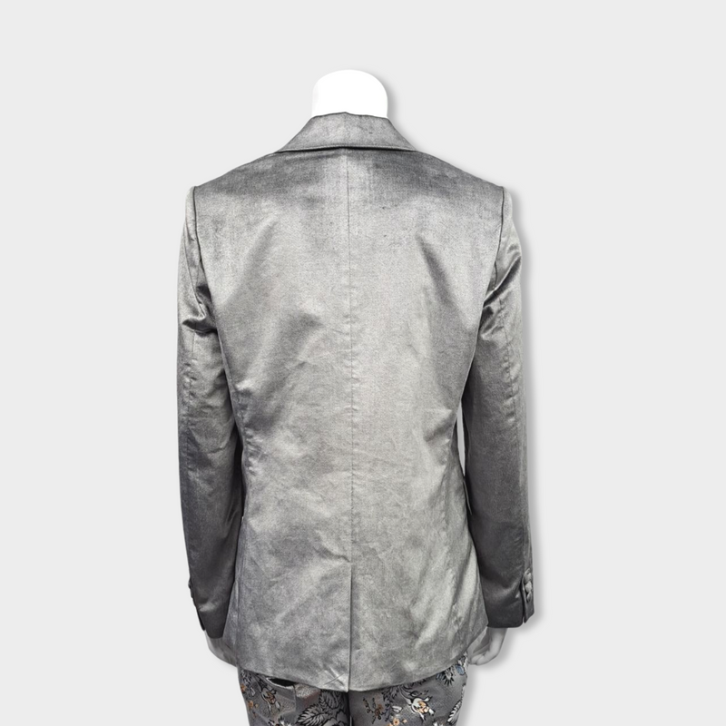 FRAME silver grey velvet jacket