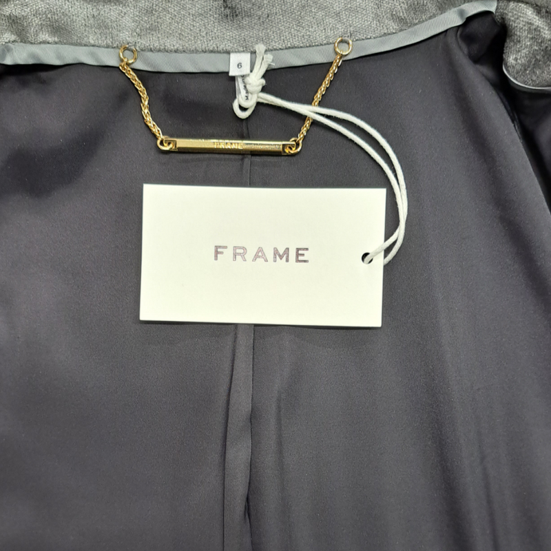 FRAME silver grey velvet jacket