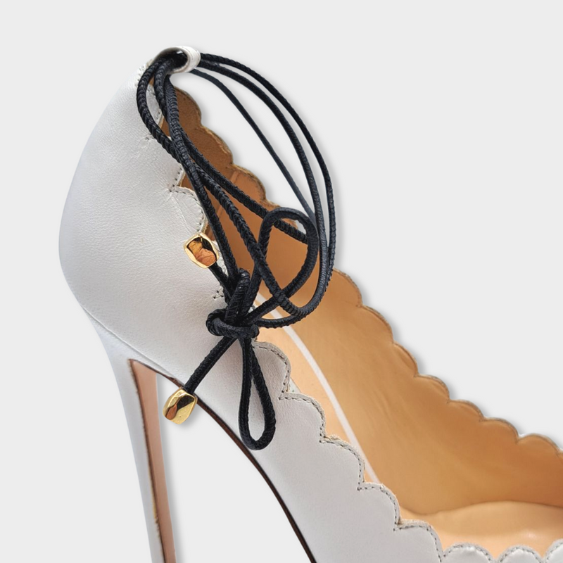 second-hand BIONDA CASTANA white leather heels