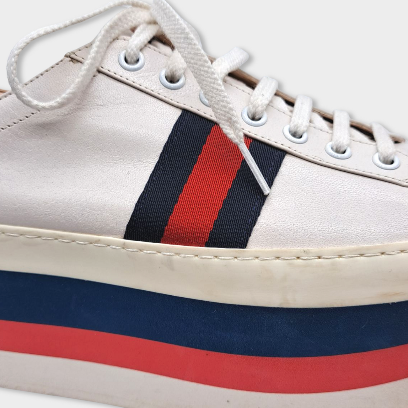 Leather platform 2025 sneaker gucci