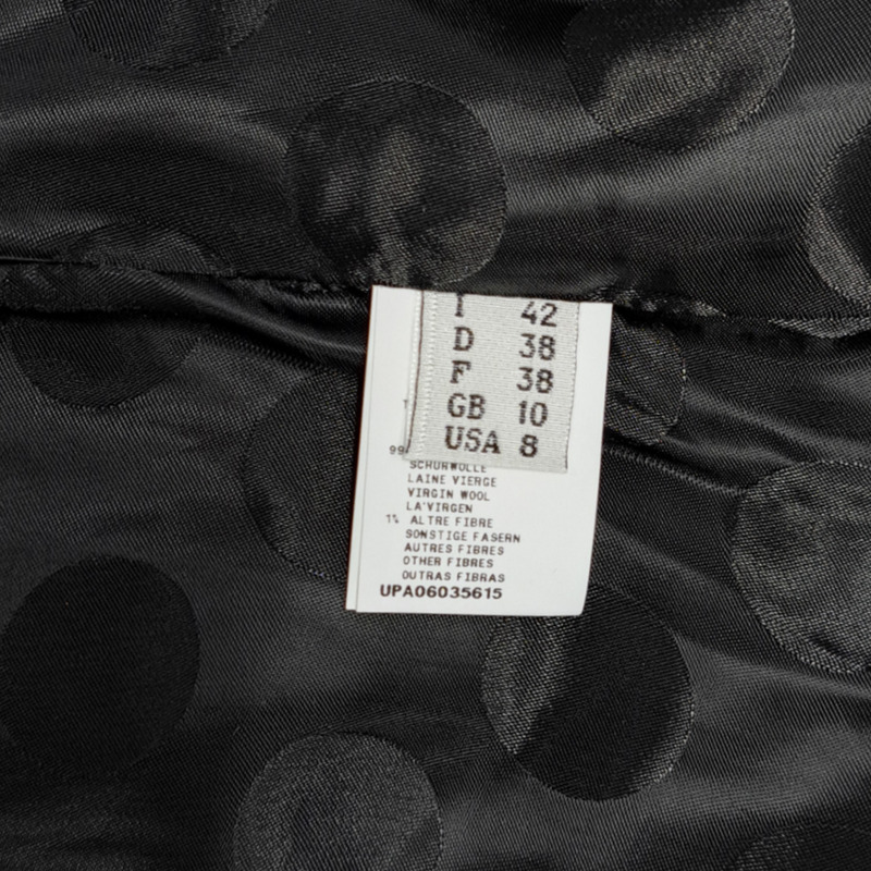EMANUEL UNGARO black and white wool coat