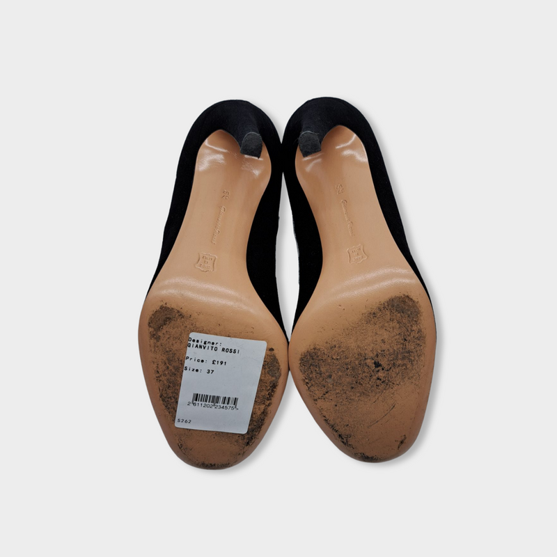GIANVITO ROSSI black suede heels