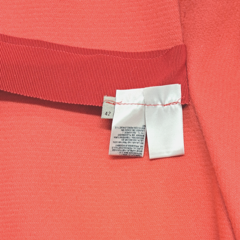 BOTTEGA VENETA poppy seed red wool and cashmere coat