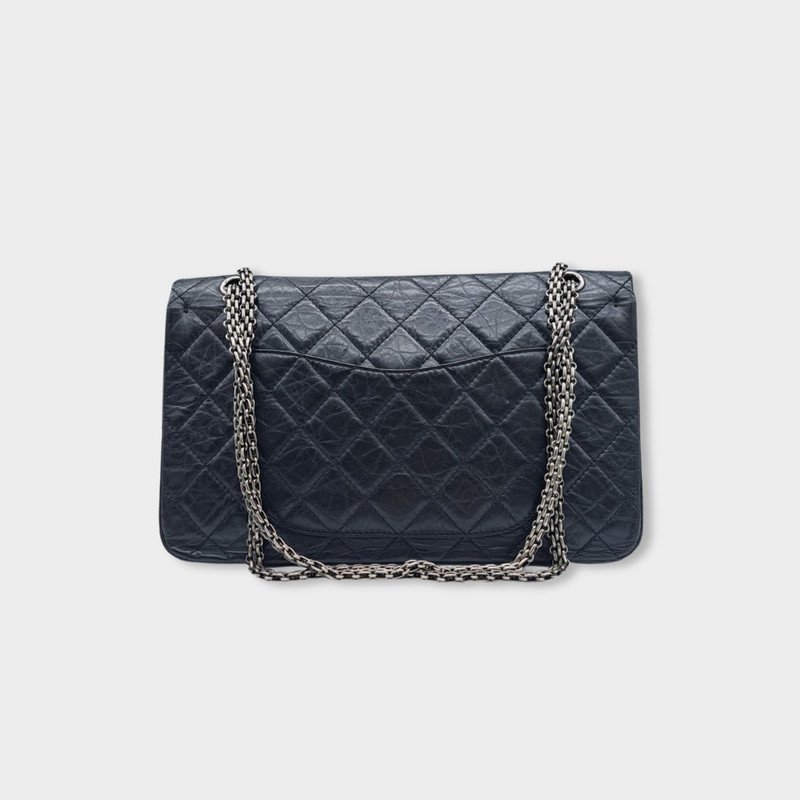 CHANEL 2.55 black leather handbag