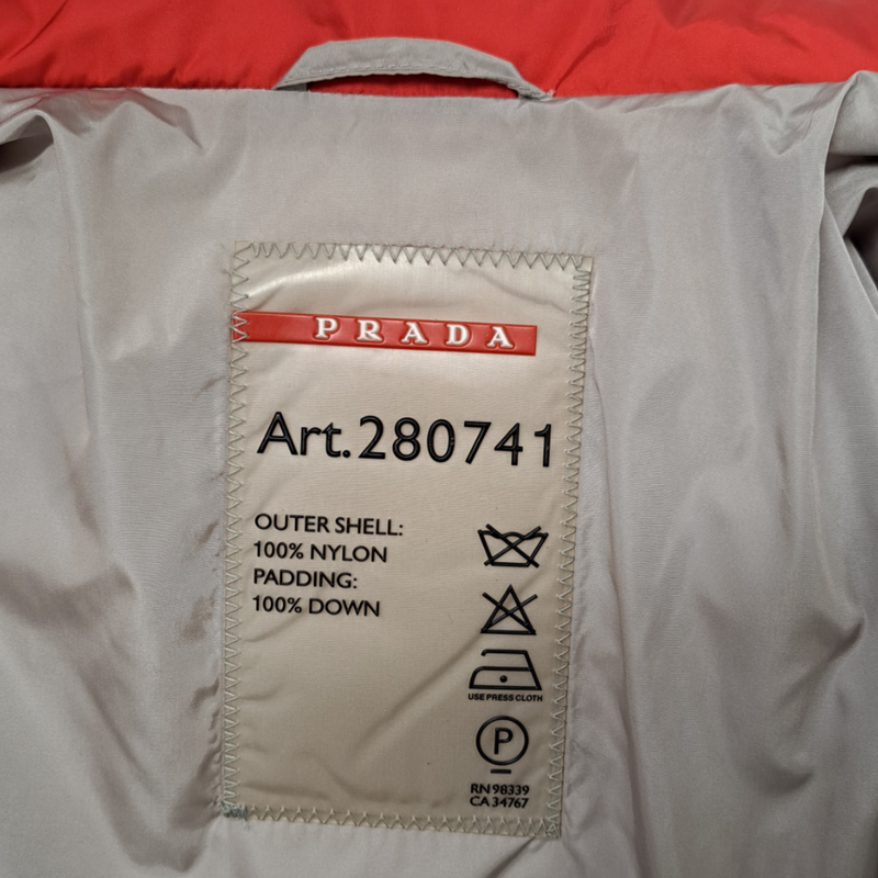 PRADA red down puffer jacket