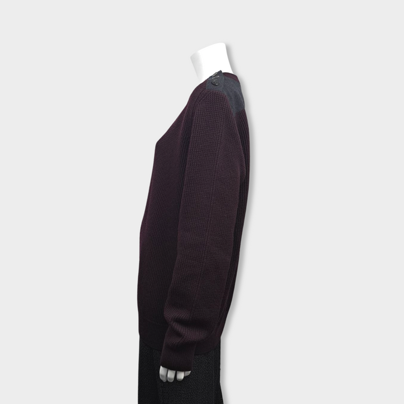 second-hand HERMÈS burgundy wool jumper