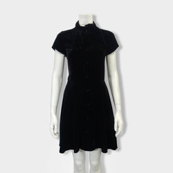 pre-loved POLO RALPH LAUREN black velvet dress | Size UK6