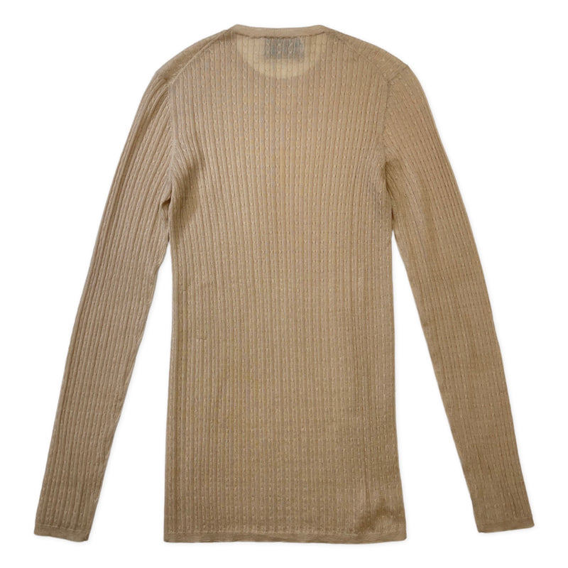 Prada beige cashmere light knit top