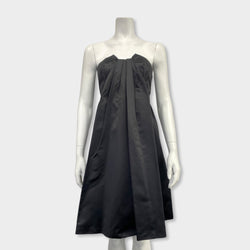 pre-loved PRADA black silk dress | Size IT42