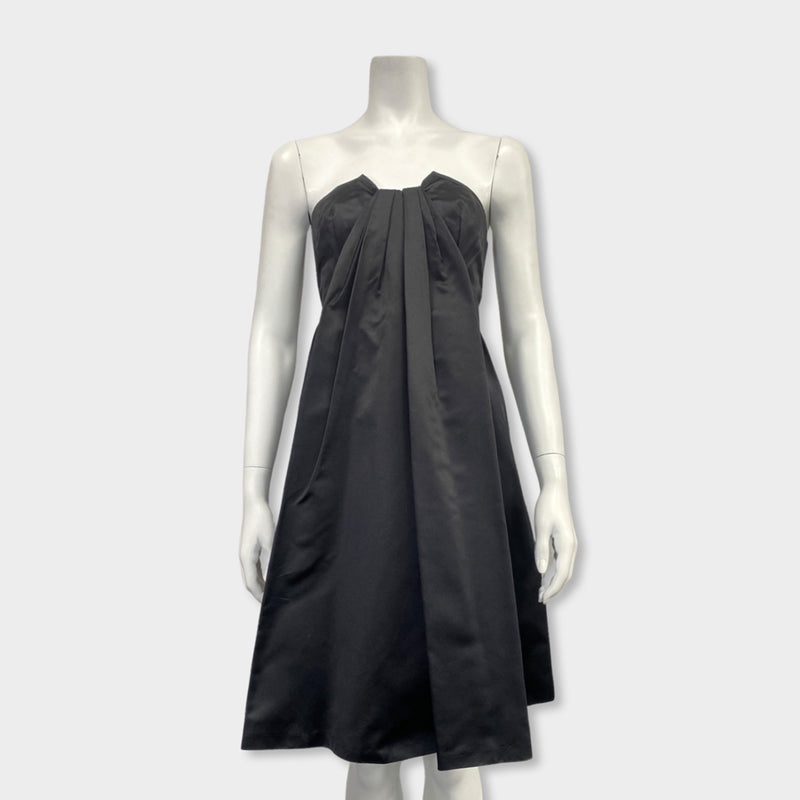 pre-loved PRADA black silk dress | Size IT42