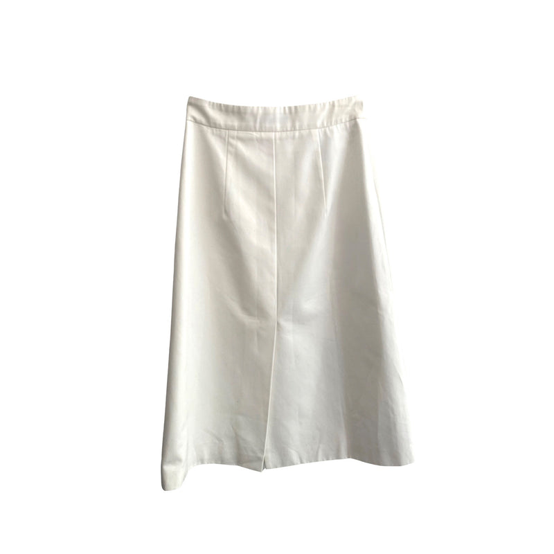 second-hand PRADA rose print cotton-poplin midi skirt | Size IT38