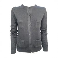 Prada grey silk and wool cardigan | size IT42