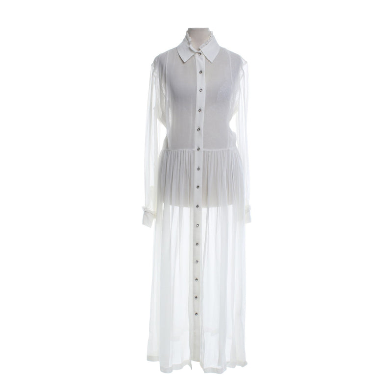 Preen maxi white transparent dress